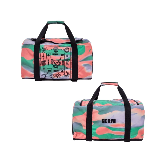 Bolso de viaje Nerhi rosa y verde edición primavera-verano
