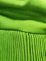 Falda plisada larga verde y negra moda nuosu en algodón