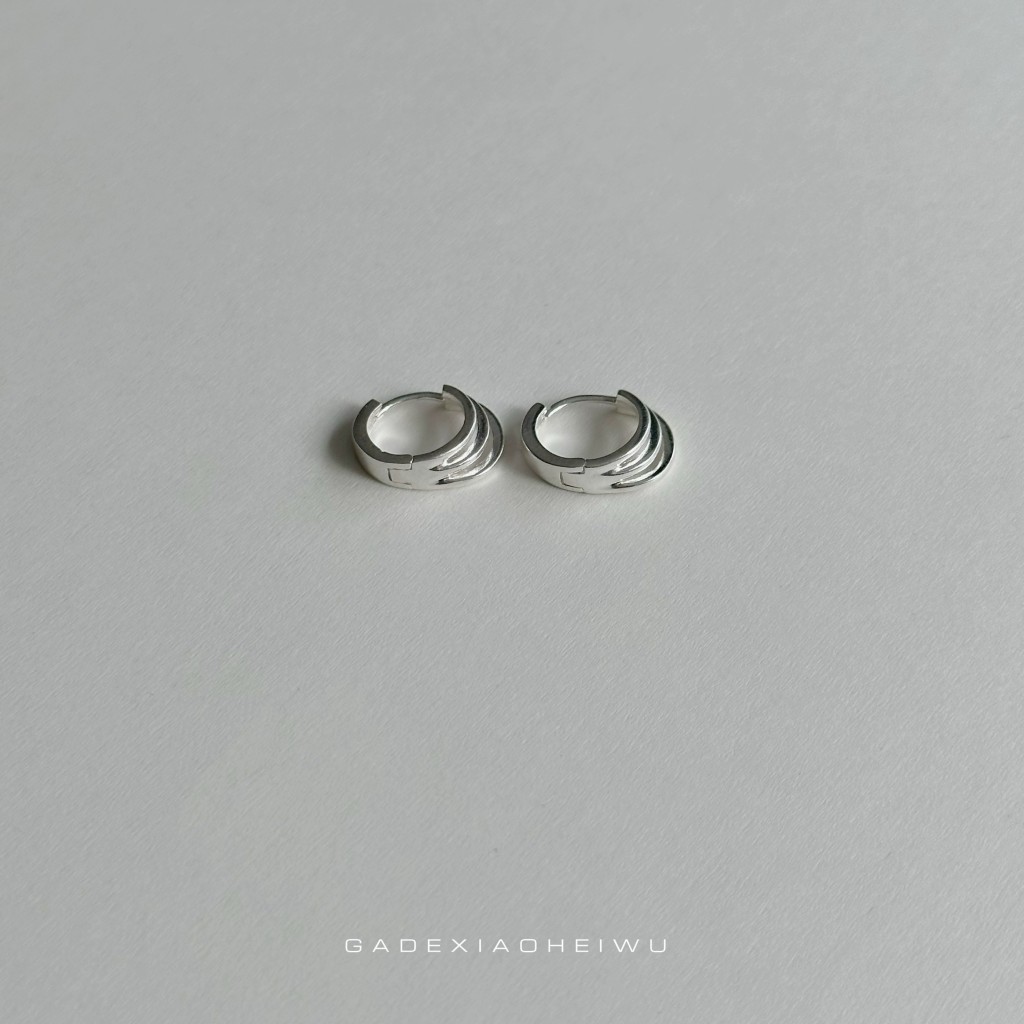Pendientes de plata aro minimalista artesanal Yunnan Plaza