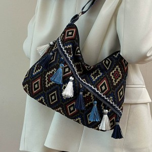 Bolso étnico de Yunnan – bandolera con motivos geométricos