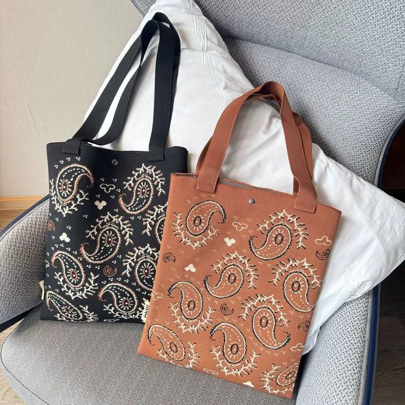 Bolso bandolera con estampado floral estilo almendras tote bag
