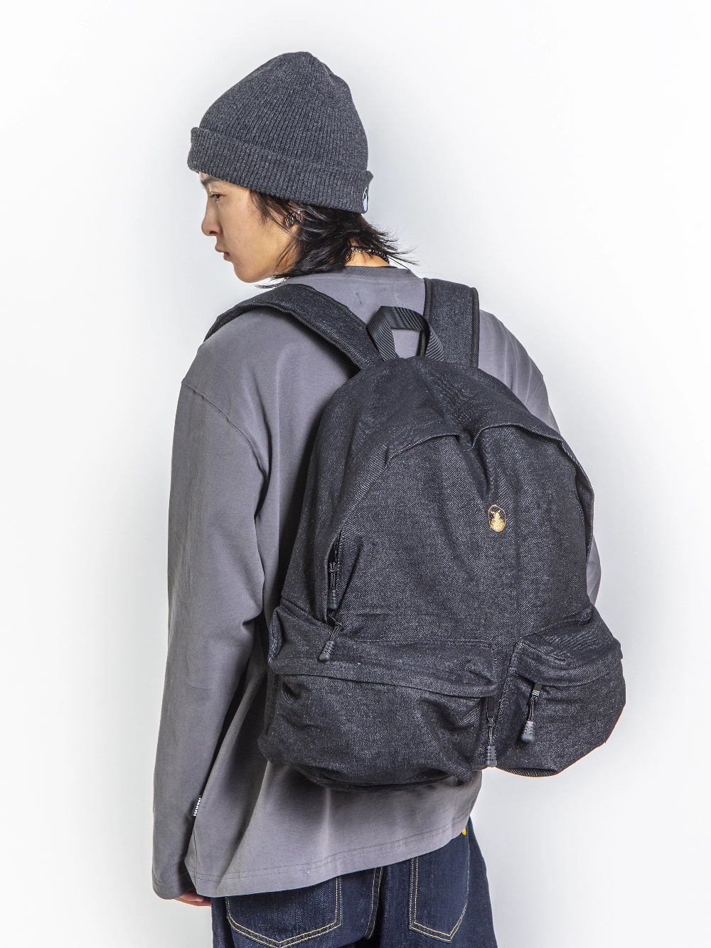 Mochila negra básica Nerhi – diseño tibetano otoño invierno
