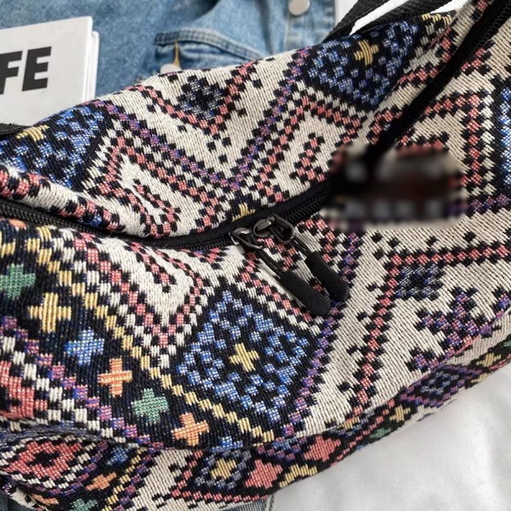 Bandolera tela tejida ligera bolso tai de Xishuangbanna