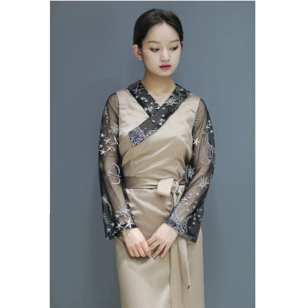 Vestido tibetano de mujer moderno moda en 6 colores S a XL
