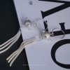 Pendientes de plata largos con flecos hechos a mano Liangshan Yunnan Plaza 1