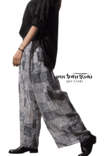Pantalón con cuadros abstractos diseño tibetano Ajia Namo