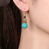 Pendientes tibetanos de bola azules inspirados en el Himalaya Tibet Plaza