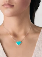 Joyería de plata y amazonita inspirada en el lago Mapam Charu Tíbet