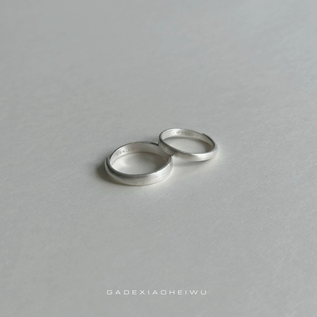 Anillo ajustable de plata para parejas 2 anillos artesanales