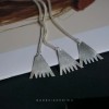 Pendientes de plata largos con varios flecos – joyería nuosu