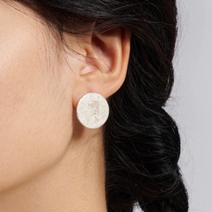 Pendientes de plata tibetanos Sol y Luna de Charu Yitso Hima