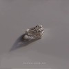 Anillo de plata diseño floral ajustable inspirado en joyas de Liangshan Yunnan