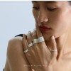 Anillo de plata artesanal con varios aros minimalista