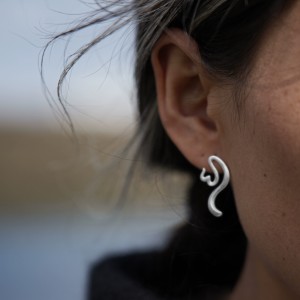 Collar y pendientes tibetanos Corazón ཡིད de plata bañada en oro o platino