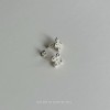 Pendientes de plata con flor con pétalos diseño artesanal nuosu
