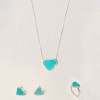 Joyería de plata y amazonita inspirada en el lago Mapam Yutso Charu
