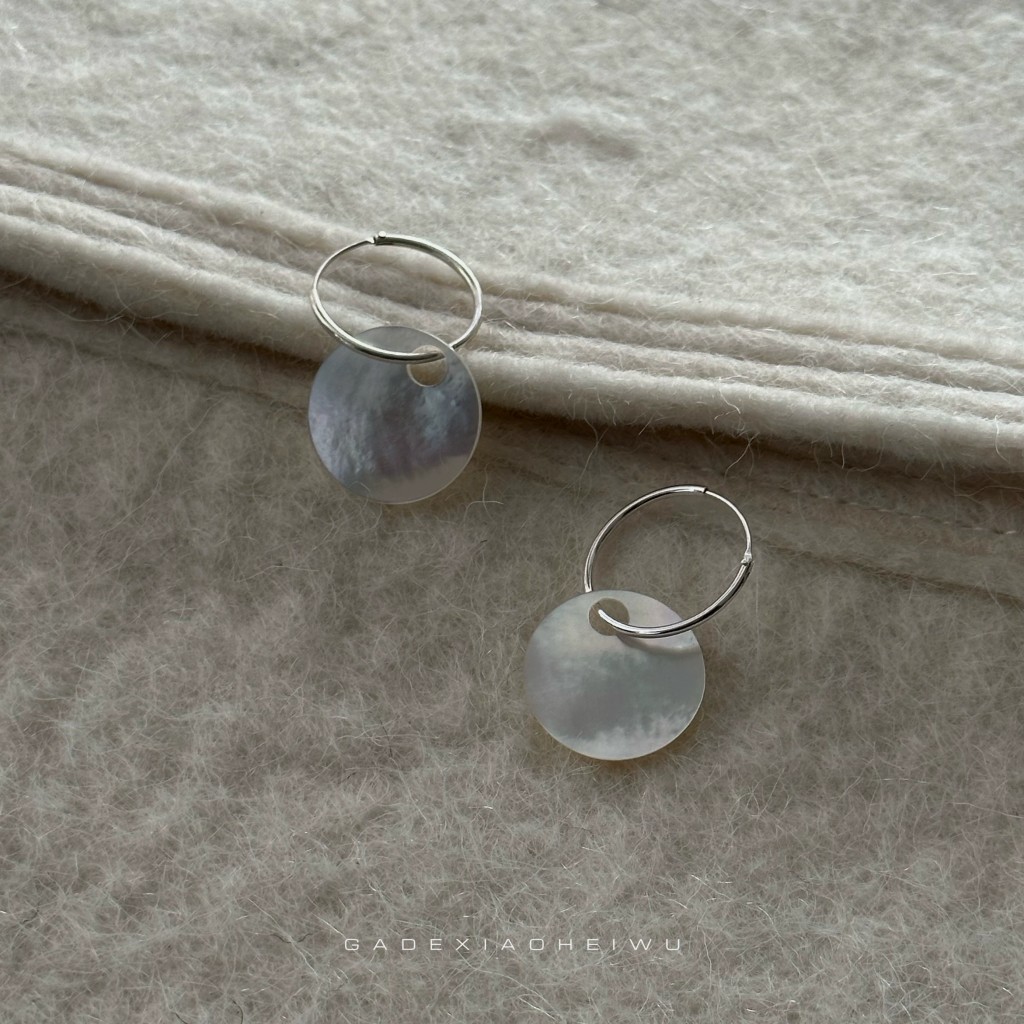 Pendientes de plata con nácar blanco nuosu Pendientes de plata con nácar blanco nuosu