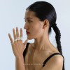 Anillo de plata artesanal con varios aros minimalista Yunnan Plaza 1