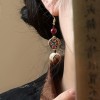 Pendientes estilo tibetano con cuentas de cobre y bodhi Tíbet Plaza 1