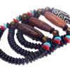 Pulsera inspirada en joyería tibetana – cuentas dzi de ágata
