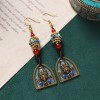 Pendientes estilo tibetano diseño inspirado en la tradición del Himalaya
