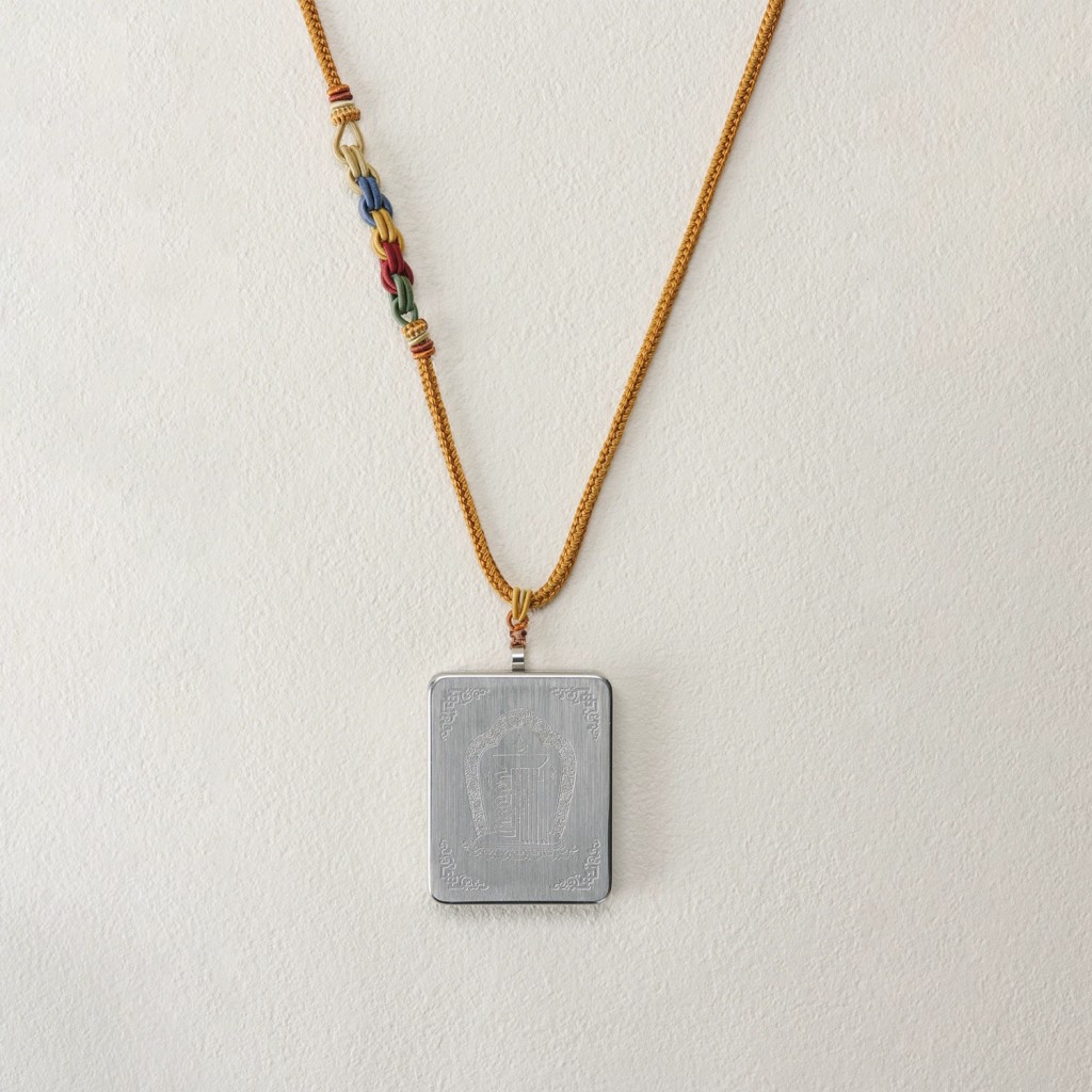 Colgante Jambhala Amarillo pintura mineral tibetana CHARU Tibetplaza 2