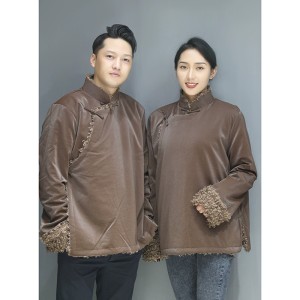 Chaqueta tibetana de invierno con forro térmico estilo tradicional Tíbet