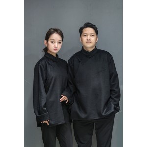 Chaqueta tibetana de lana abrigo unisex inspiración tibetana